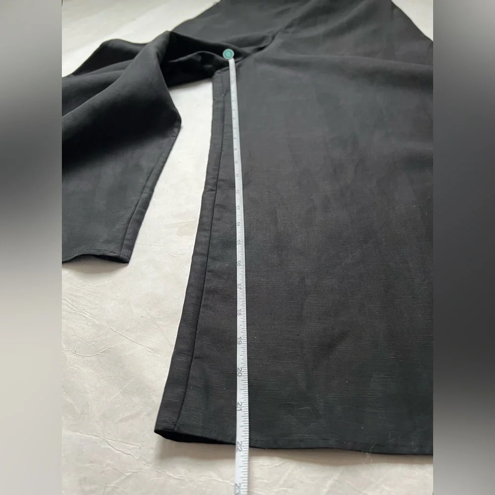 NWT COS Women’s Jumpsuit Size 2 US Sleeveless Cropped Wide Leg Black Linen Blend